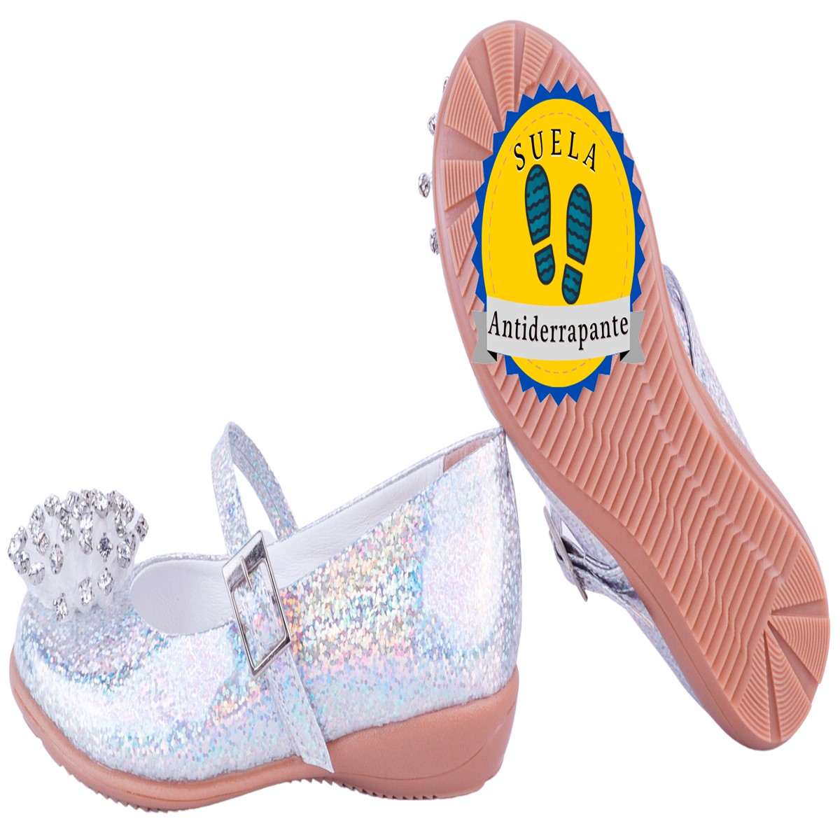 Zapatos Princesas Elsa Y Ana Balerina Arco Soporte Cómodo 06-ga-lp.