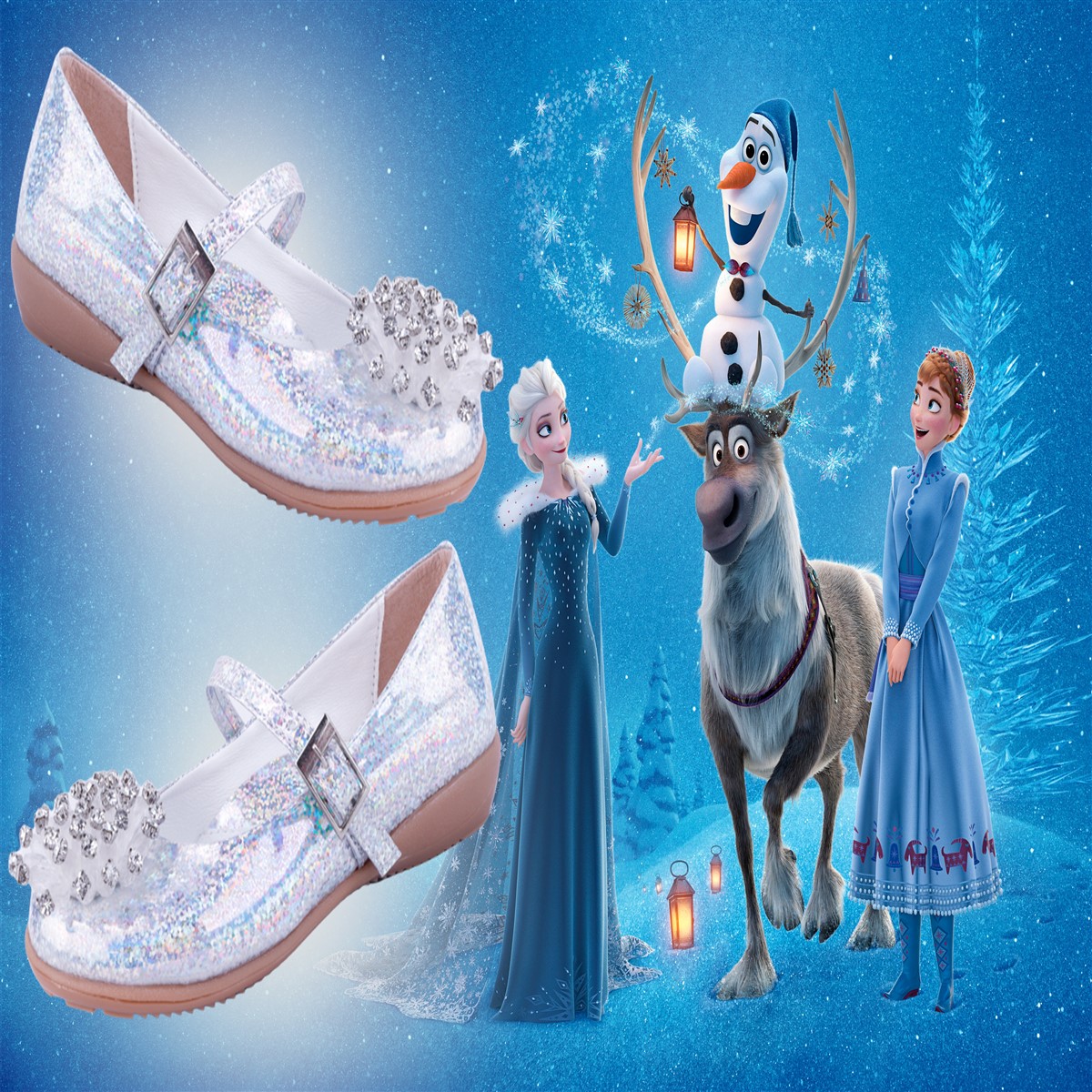 Zapatos Princesas Elsa Y Ana Balerina Arco Soporte Cómodo 06-ga-lp.