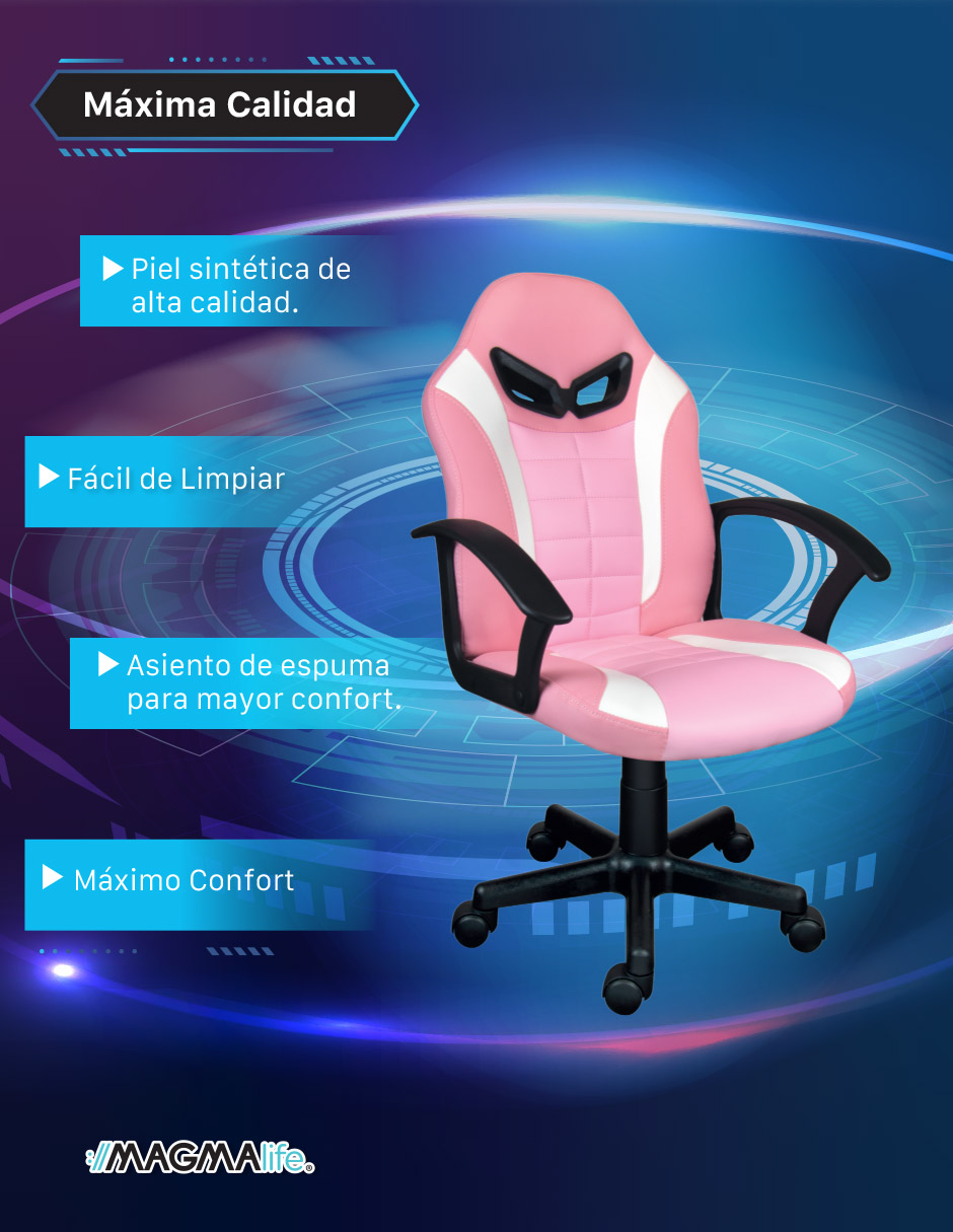 Silla Gamer Anatómica Magma Life (Bubblegum Pink)
