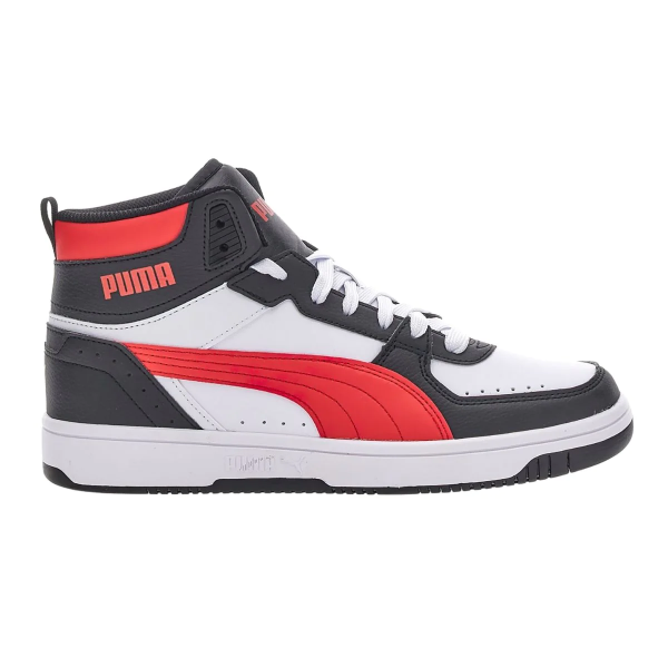 Tenis Puma Rebound Joy Negro Blanco Rojo Hombre