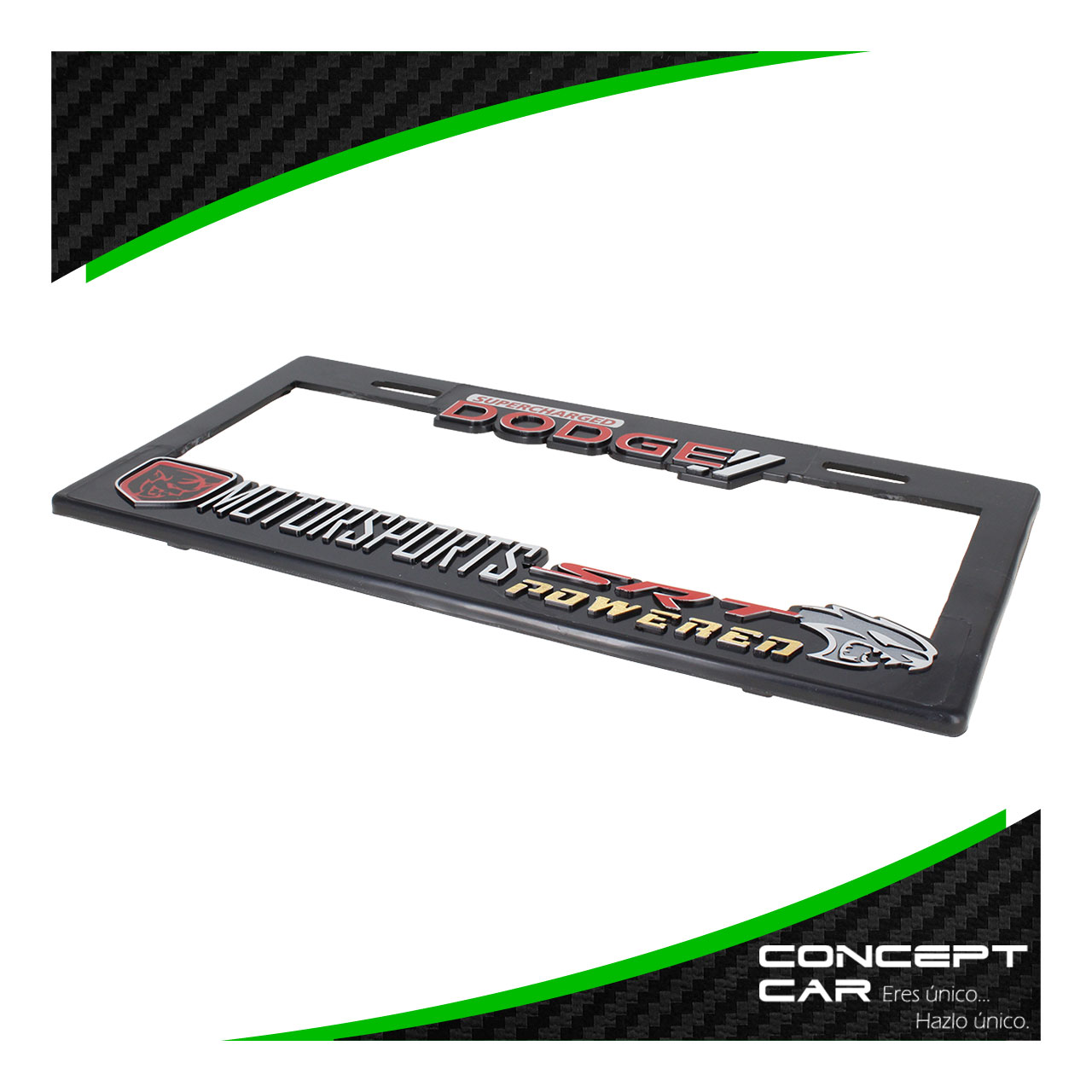 Par Marco Porta Placas Auto Camioneta 3d Premium Srt