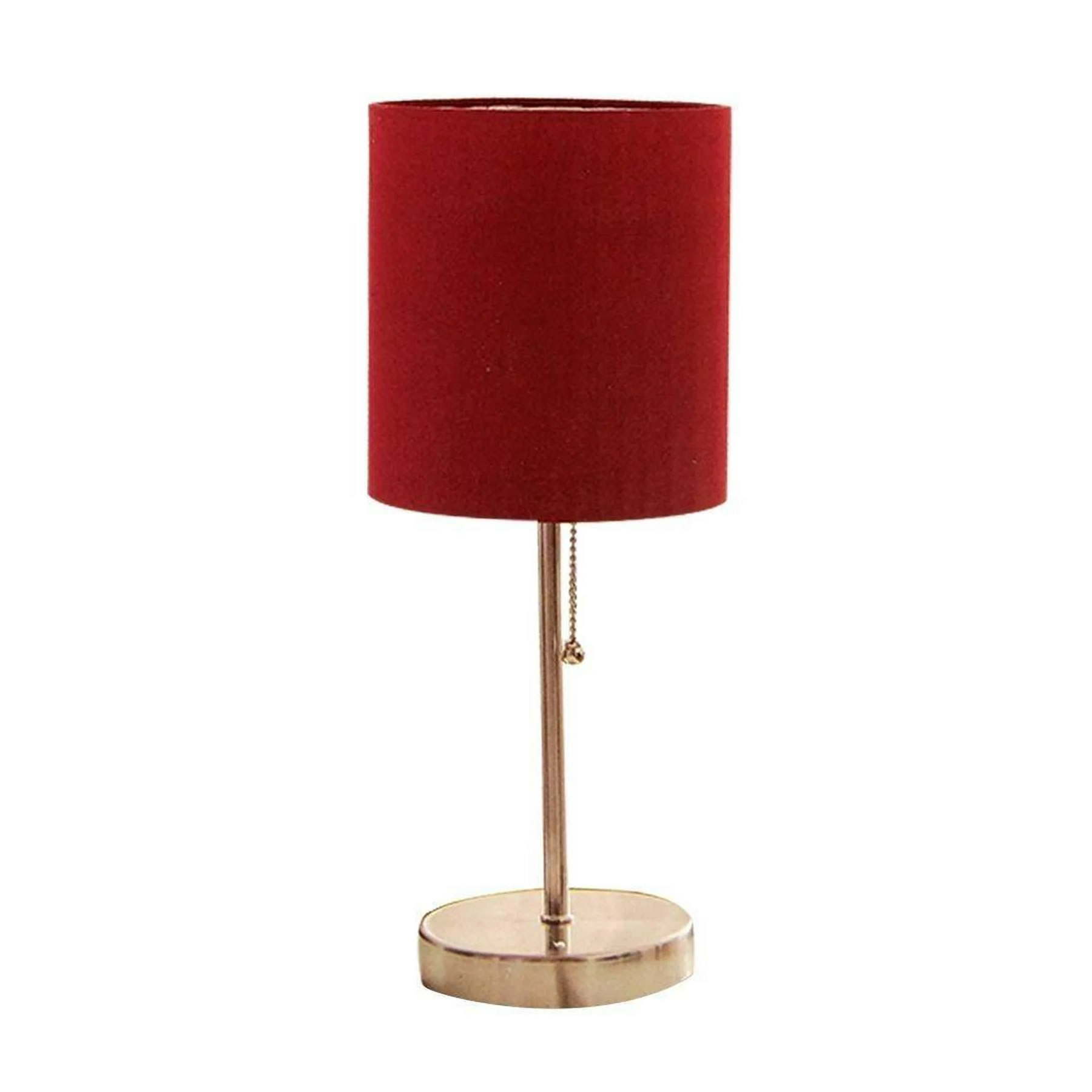 Lámpara De Mesa Mainstays TL-32045-RD Con Base De Metal - Rojo