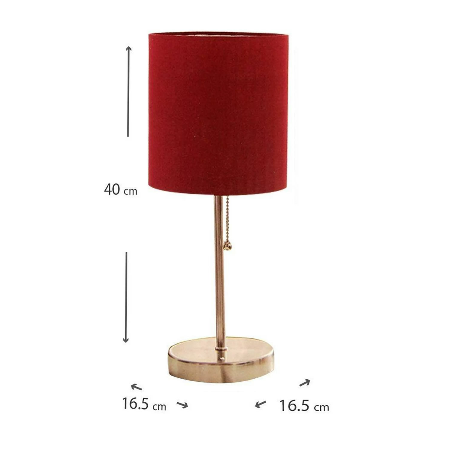 Lámpara De Mesa Mainstays TL-32045-RD Con Base De Metal - Rojo