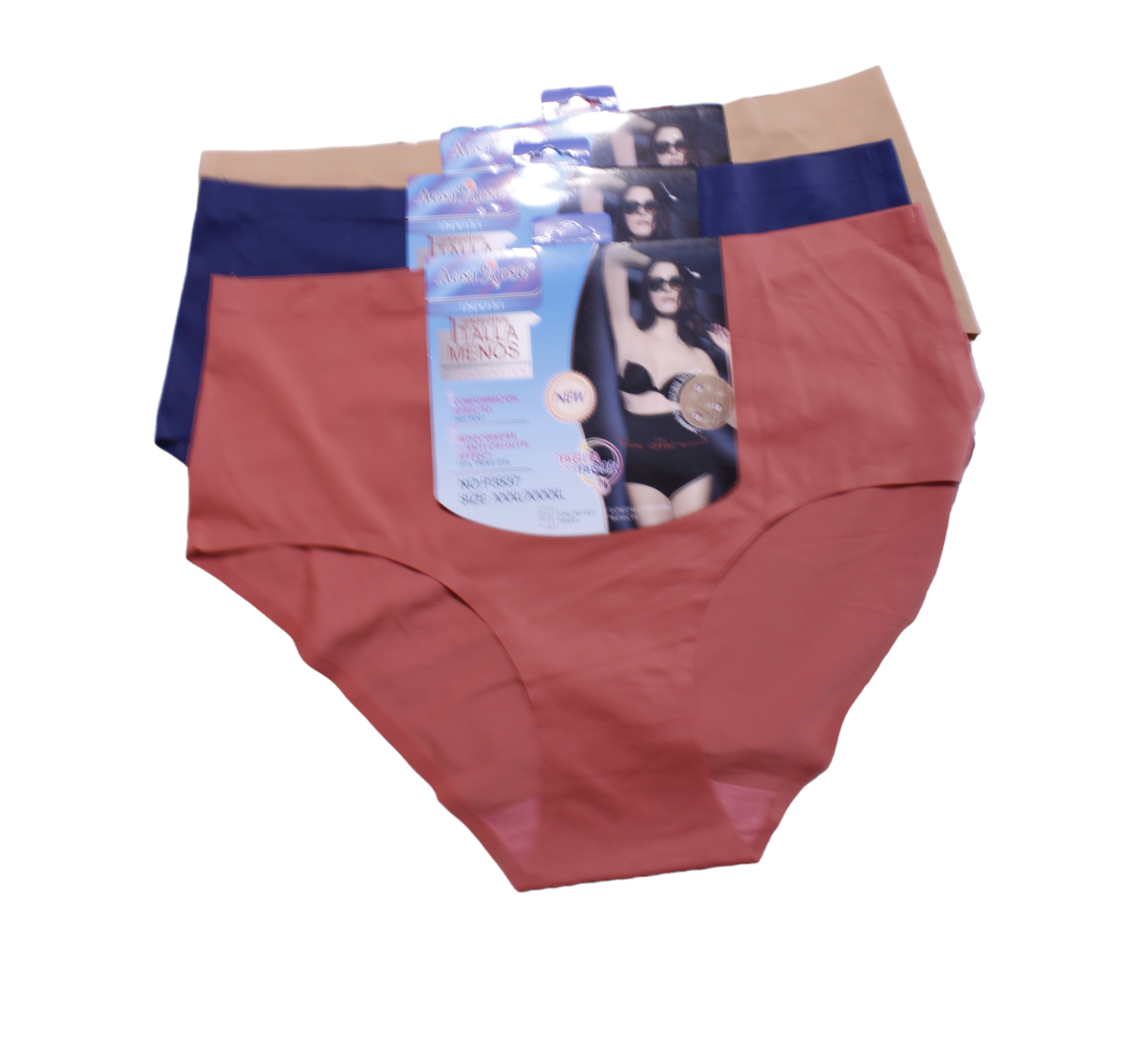 Set De 3 Pantaletas Cuvy - Aosi Rose - Sin Costuras,/Reductoras - P3537 - Mujer