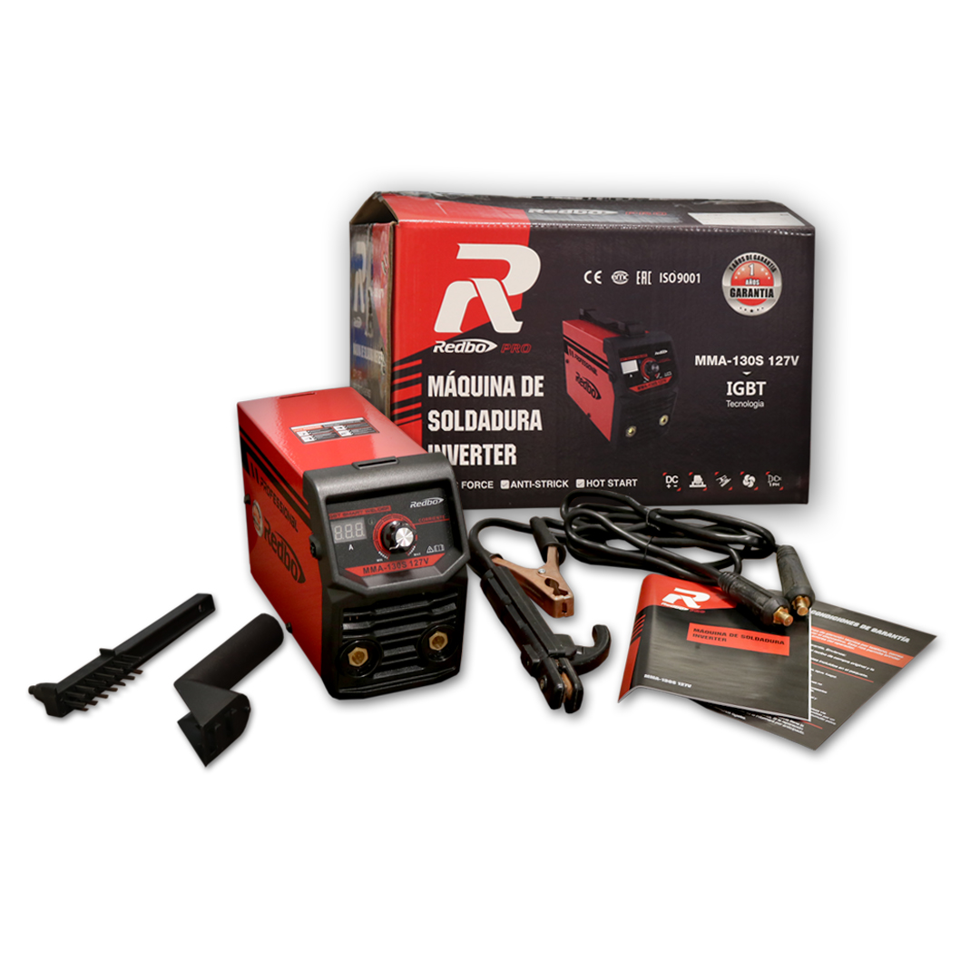 Soldadora Inversor Mini mma-130s 110v Roja