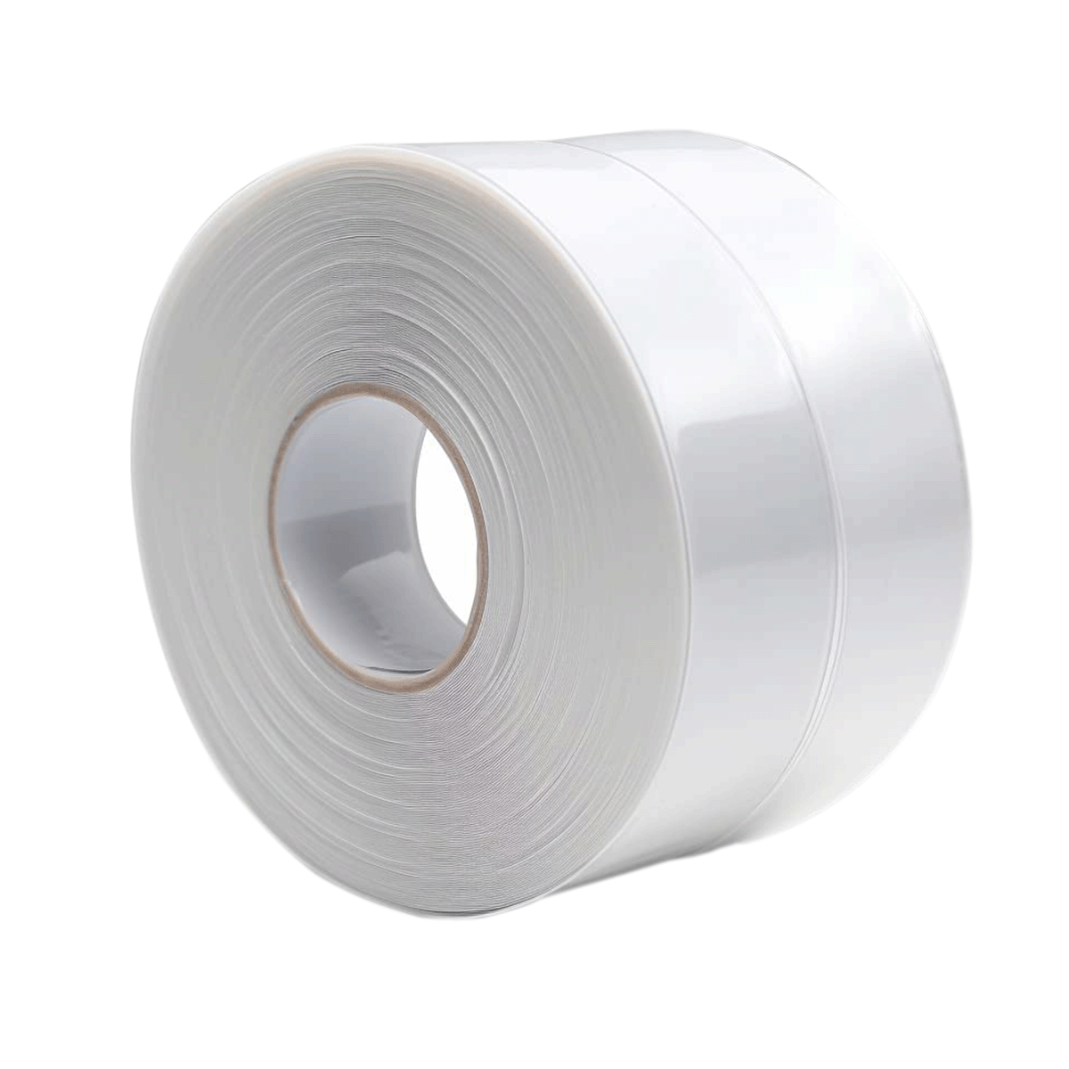 Cinta para calafateo ERGY. 1 1/4" (38 mm) x 3.2 m. Sellado impermeable, uniones o juntas, anti humedad, moho, aceite, baños, cocina, color blanco - transparente, interiores.