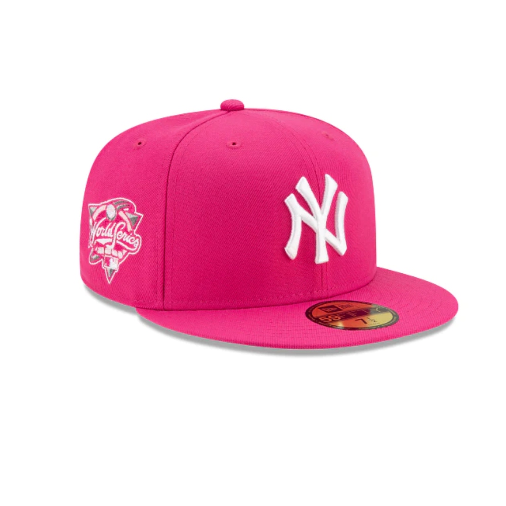 gorra new york rosa