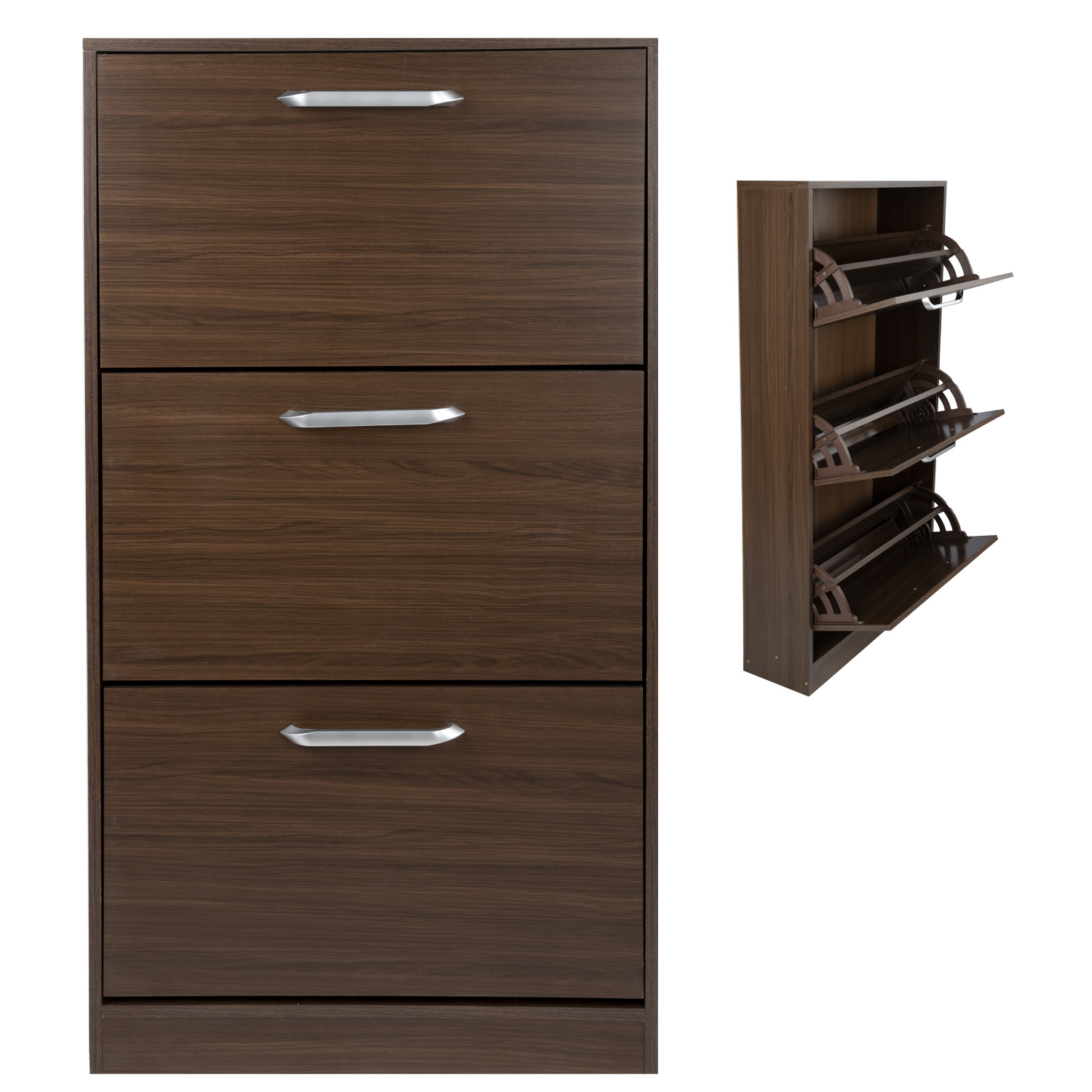 Mueble Zapatero Zapatera Organizador Madera 18 Pares Hogar Cacao