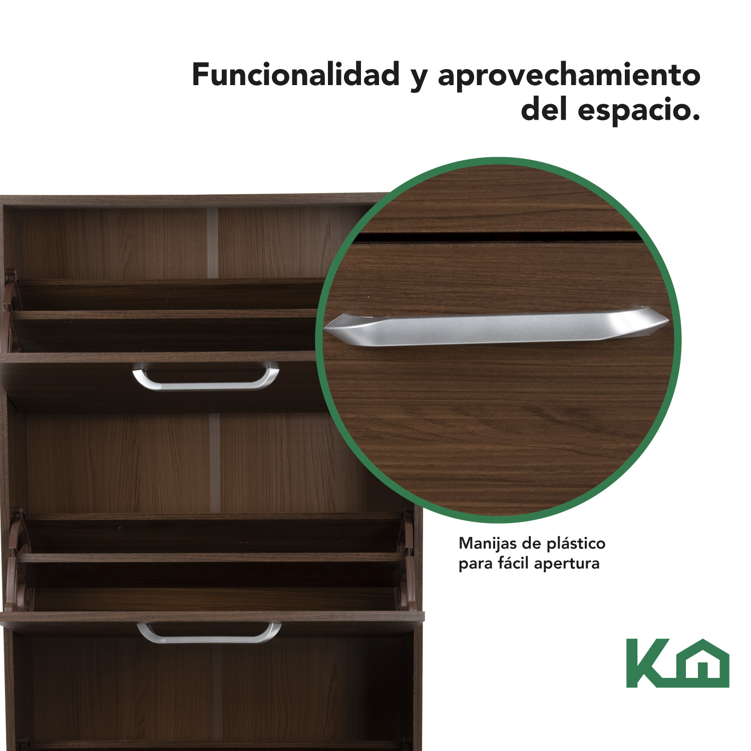 Mueble Zapatero Zapatera Organizador Madera 18 Pares Hogar Cacao