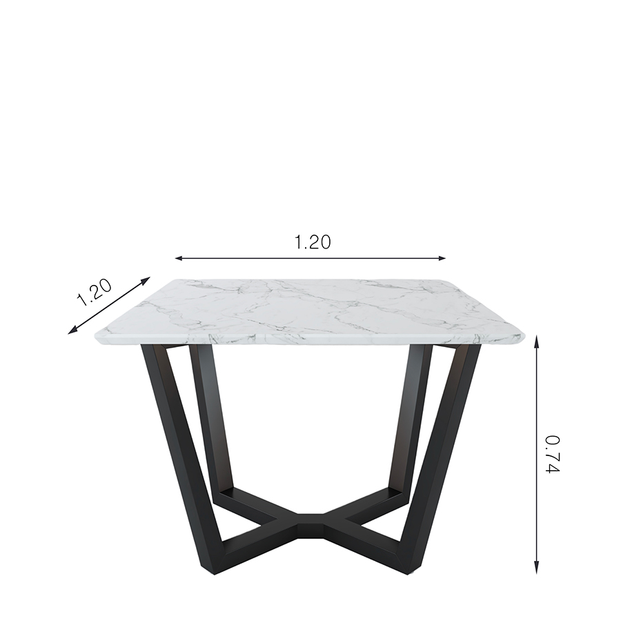 Comedor 4P TUUKUL Cubierta Marmol Carrara