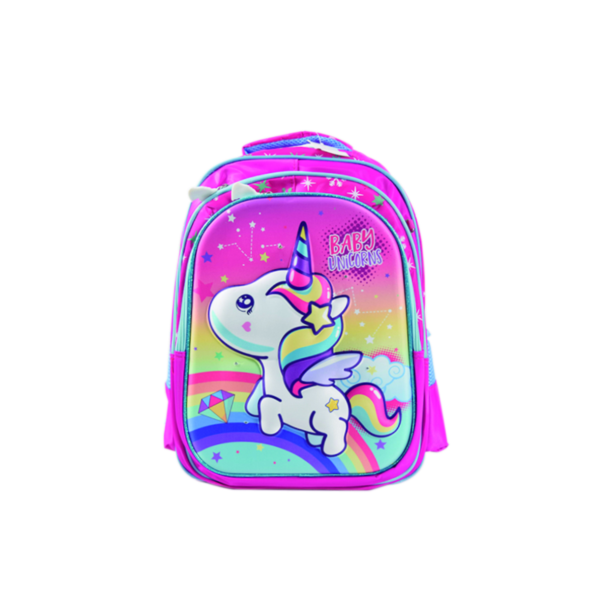 3 En 1 Mochila Colorera Y Lonchera Escolar  Con Luces Led Diseño Unicornio