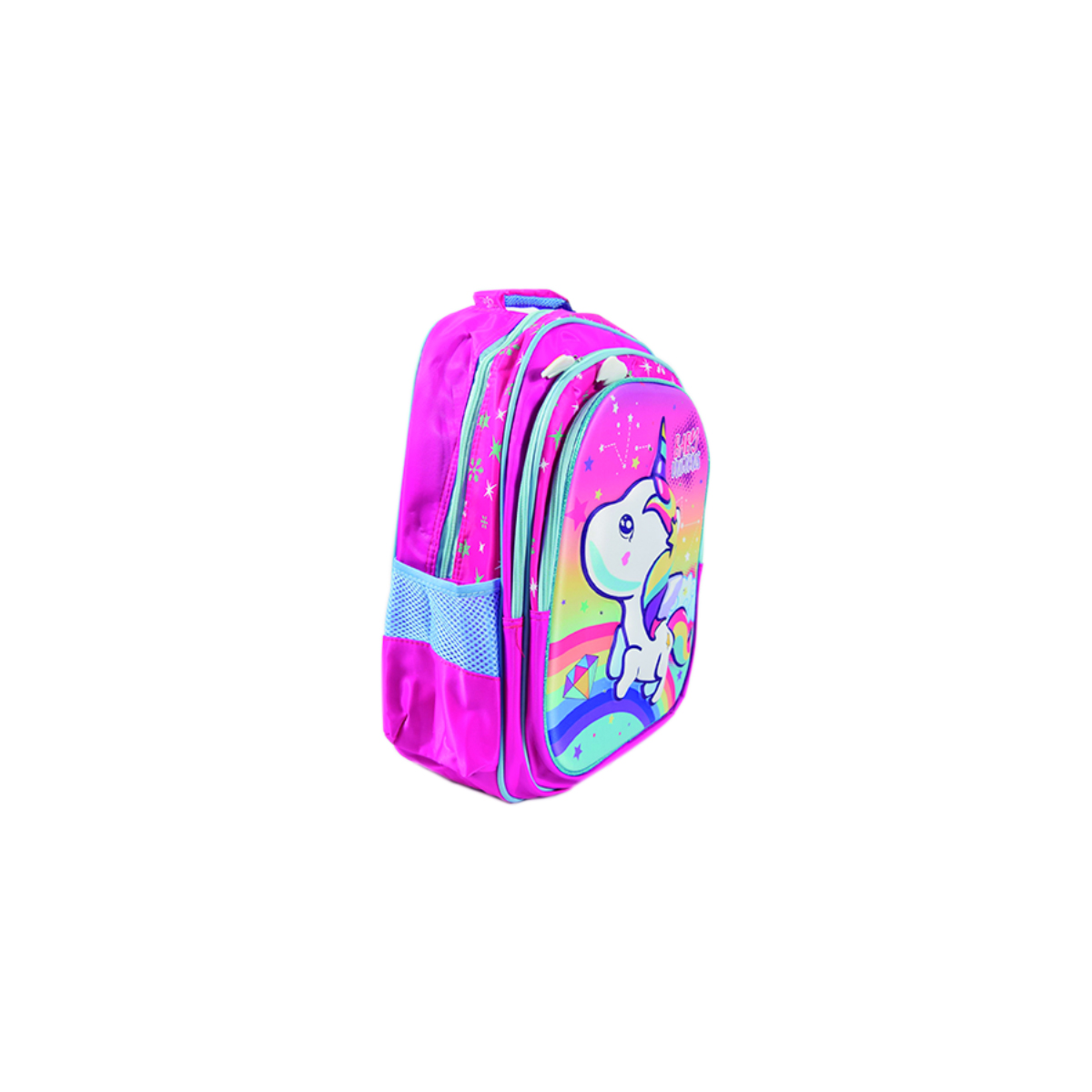 3 En 1 Mochila Colorera Y Lonchera Escolar  Con Luces Led Diseño Unicornio