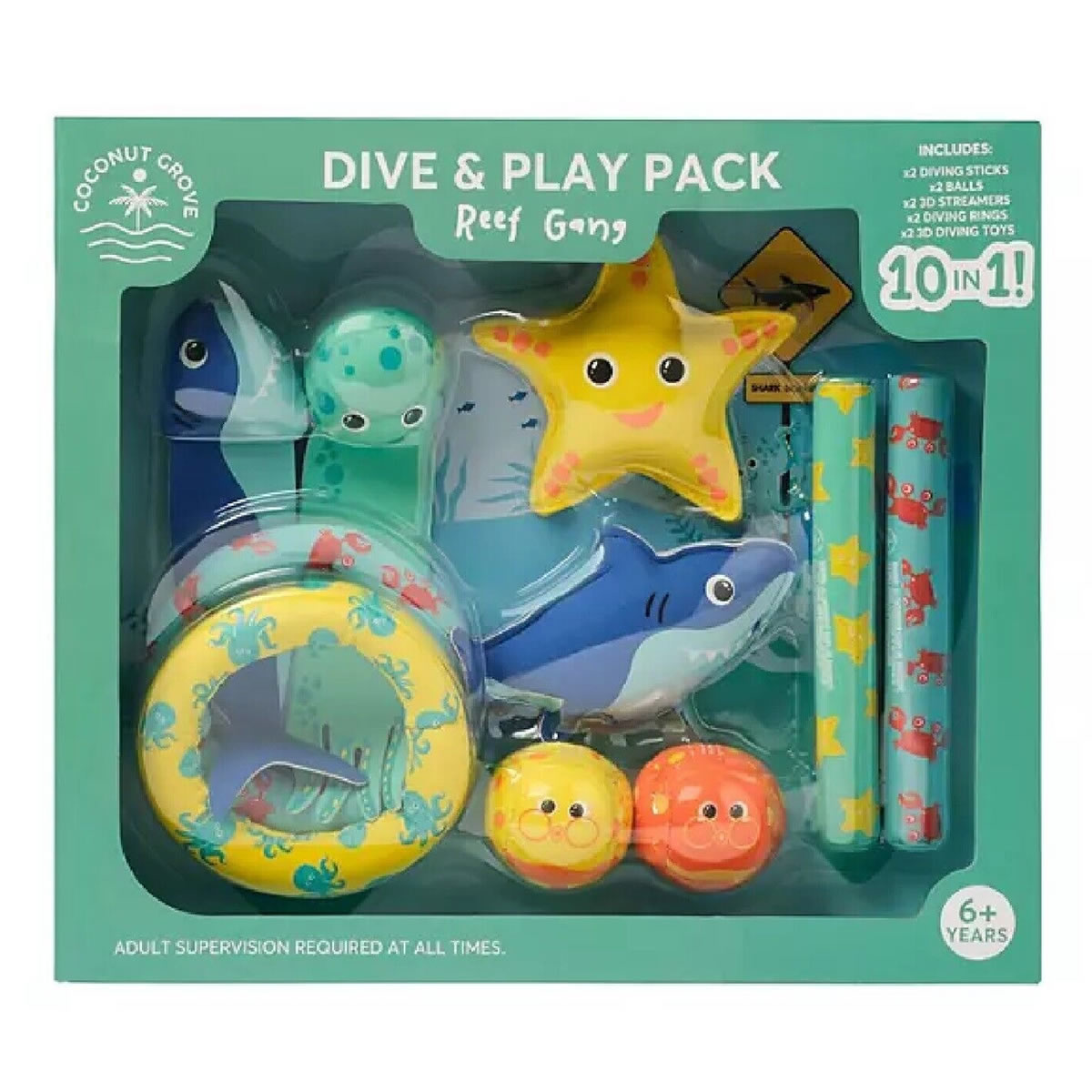 Set De Juguetes Para Alberca Coconut Grove Reef Gang CG7DPSRG SMS