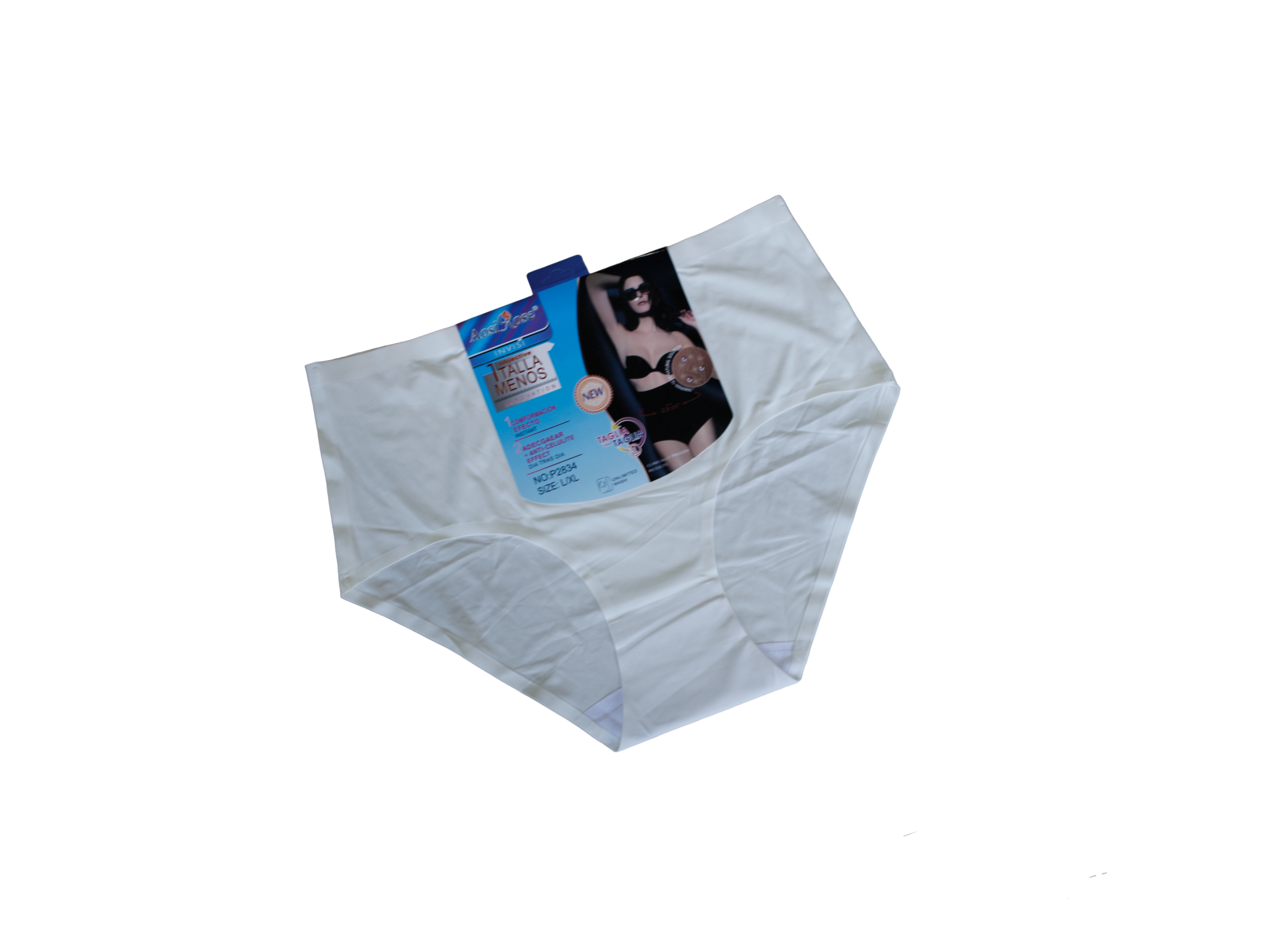 Set De 4 Pantaletas curvy - AOSI ROSE - Sin Costuras, Reductoras - P2834 - Para mujer