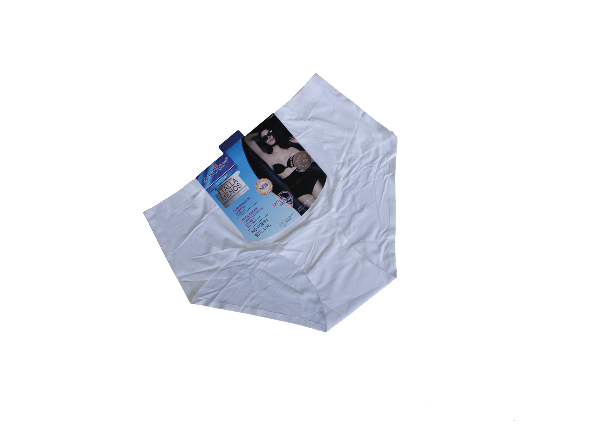 Set De 4 Pantaletas curvy - AOSI ROSE - Sin Costuras, Reductoras - P2834 - Para mujer