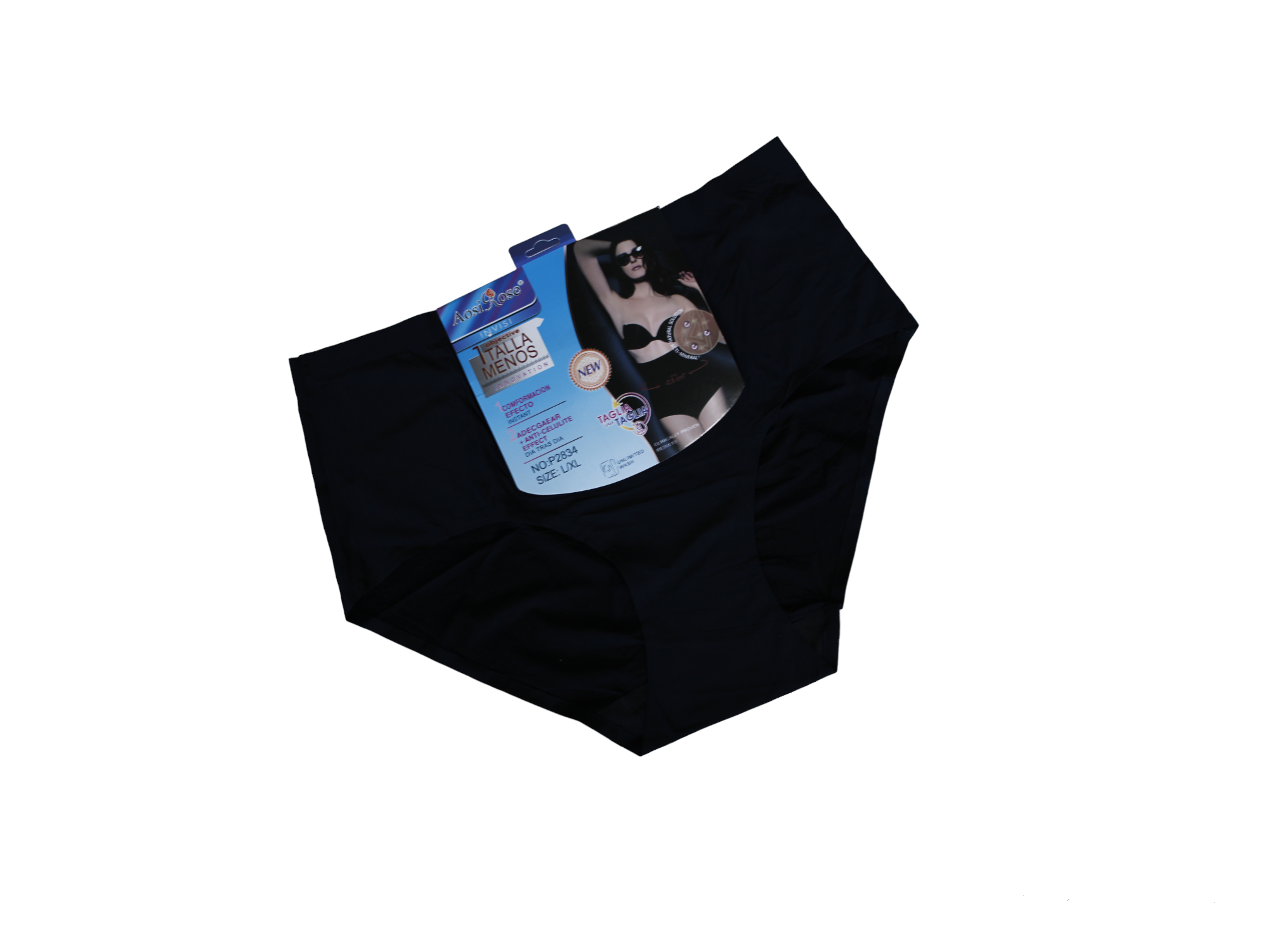 Set De 4 Pantaletas curvy - AOSI ROSE - Sin Costuras, Reductoras - P2834 - Para mujer