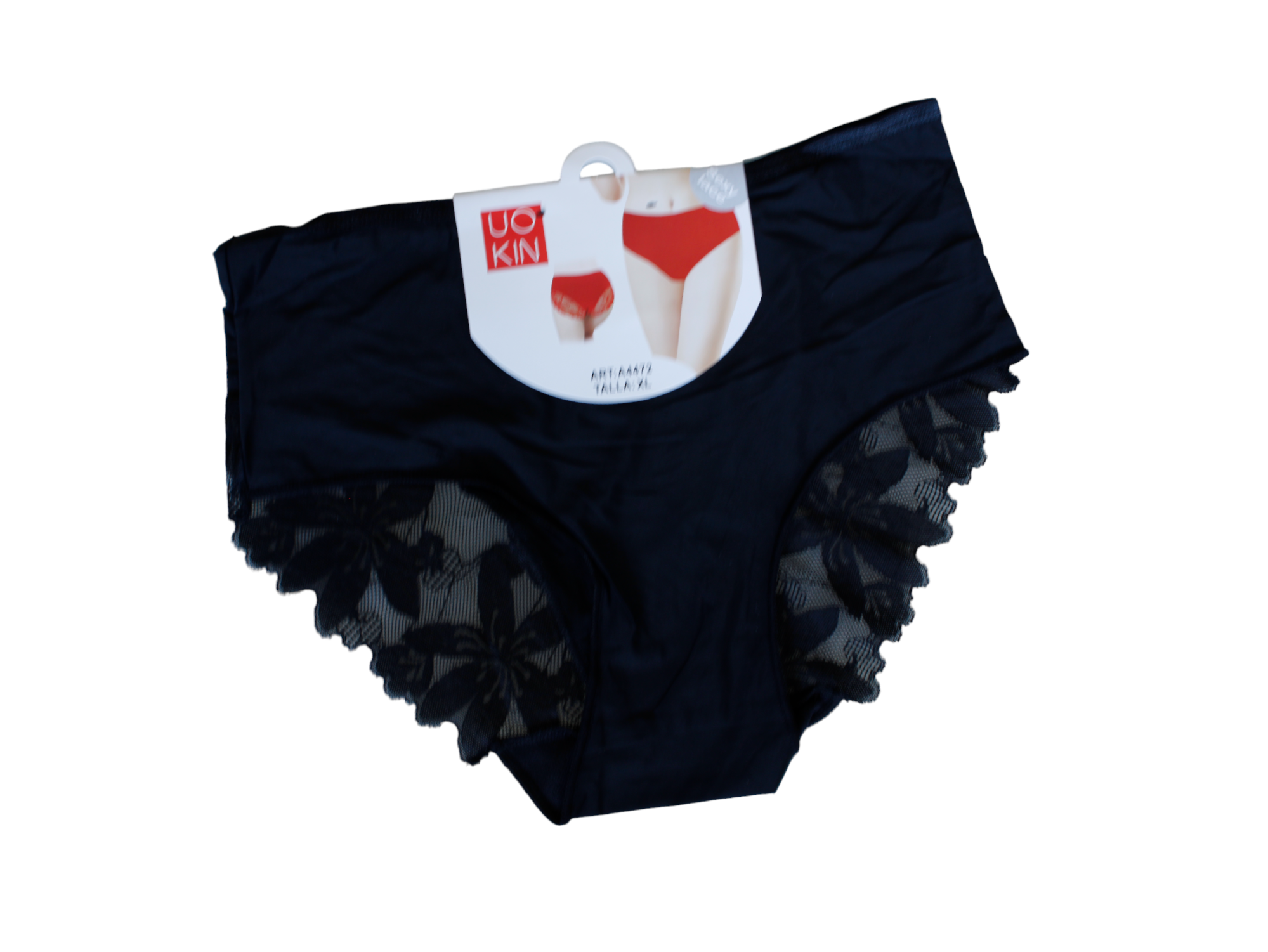 Set 4 Bragas Curvy - UOKIN - Estilo Bikini Con Encaje - A4472 - Para Mujer