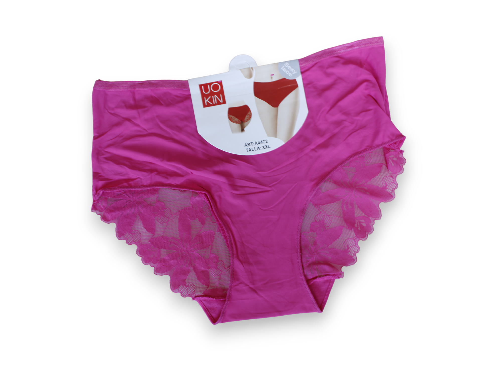 Set 4 Bragas Curvy - UOKIN - Estilo Bikini Con Encaje - A4472 - Para Mujer