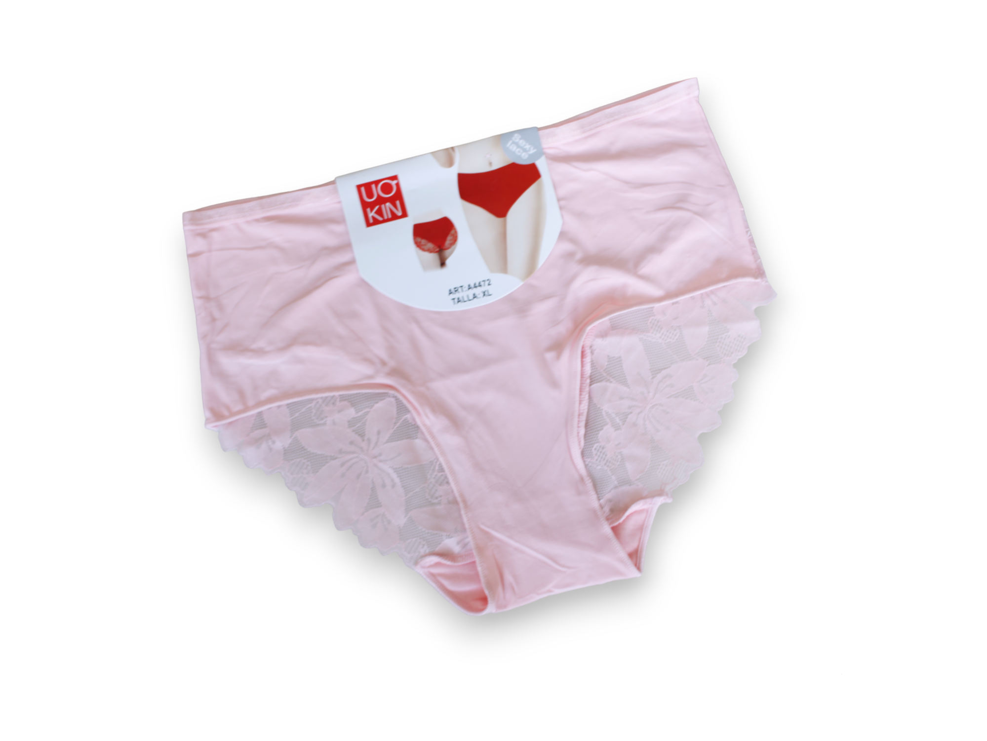 Set 4 Bragas Curvy - UOKIN - Estilo Bikini Con Encaje - A4472 - Para Mujer