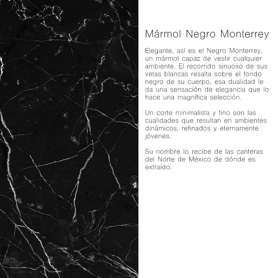 Mesa de Centro GDE YAAKUN Cubierta Marmol Negro Monterrey