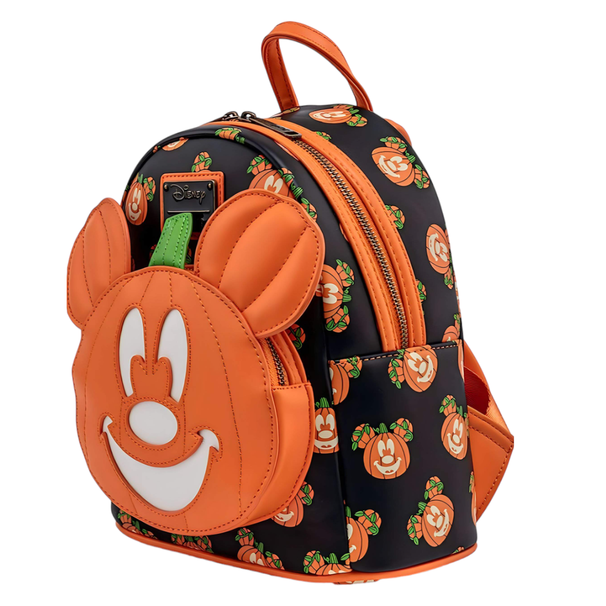 Mochila Loungefly Mickey calabaza brilla en la oscuridad oficial