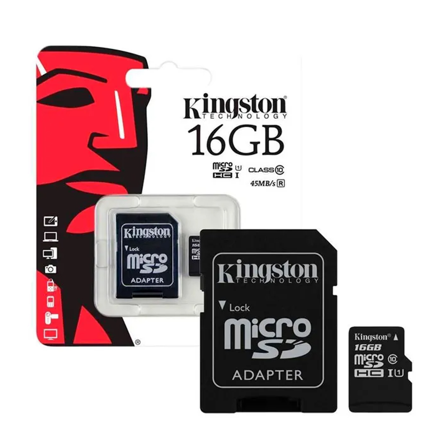 MEMORIA KINGSTON MICRO SD 16GB C/10 80MB