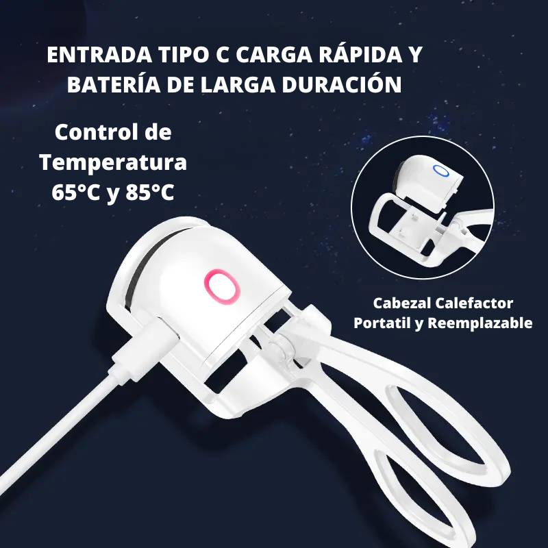 ENCHINADOR RIZADOR DE PESTAÑAS ELÉCTRICO