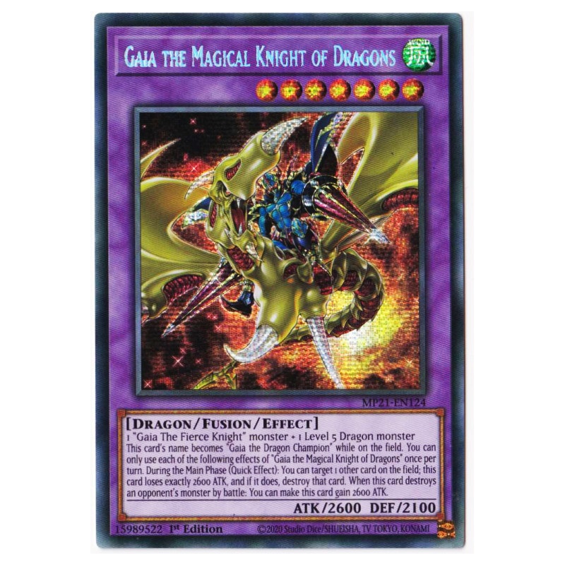Yugioh Gaia the Magical Knight of Dragons Secret Rare 1st Edition - Konami