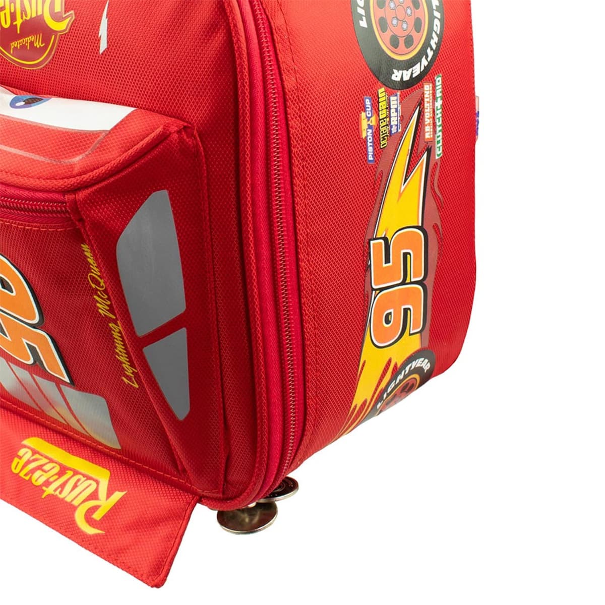 Lonchera de niño color rojo con la forma de Rayo McQueen de la película Cars de Disney, mod. 942709