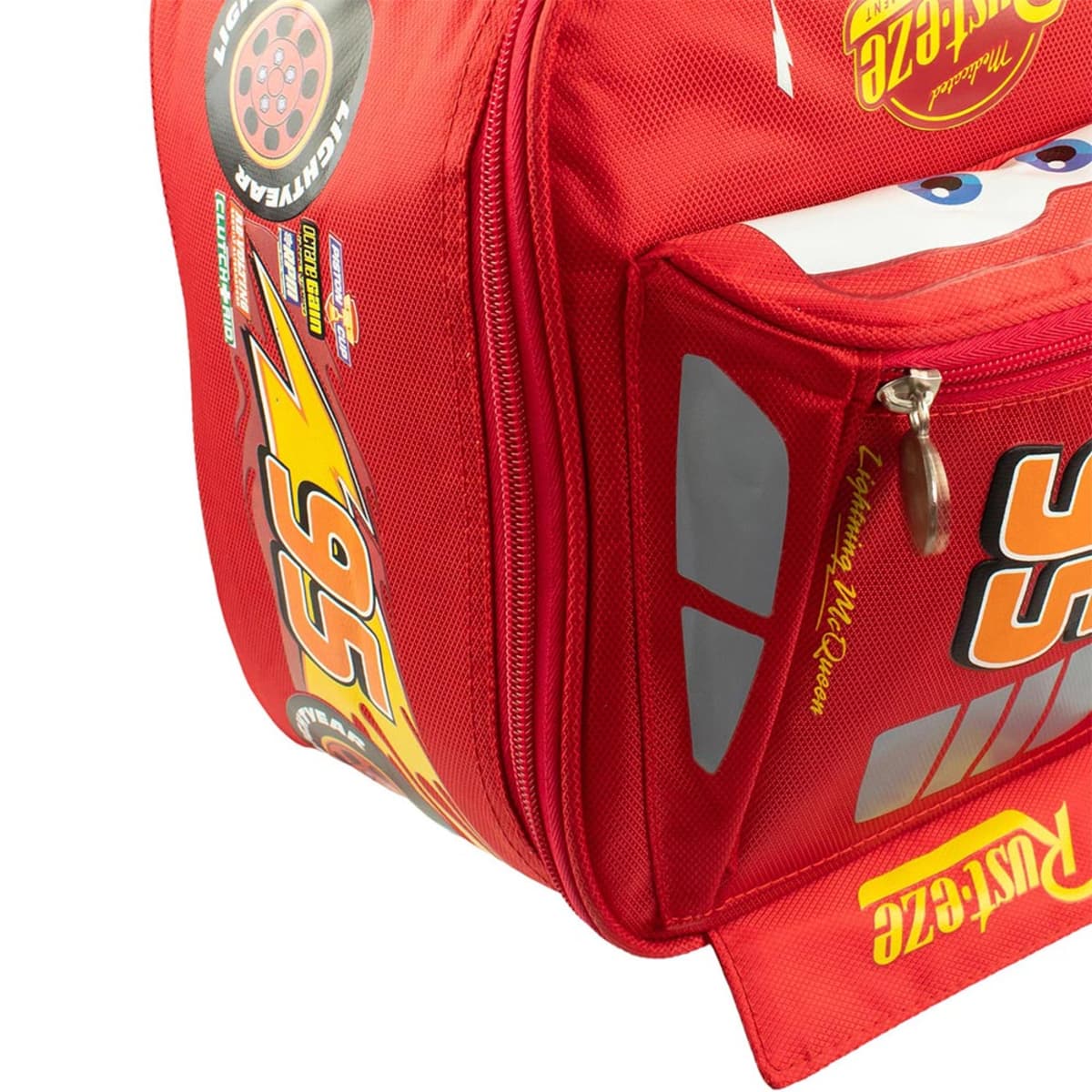 Lonchera de niño color rojo con la forma de Rayo McQueen de la película Cars de Disney, mod. 942709