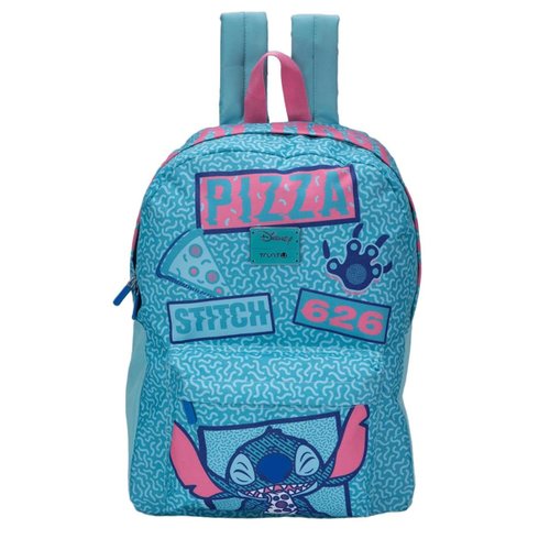 Mochila backpack de Stitch para niña, color azul claro, mod. 1053192
