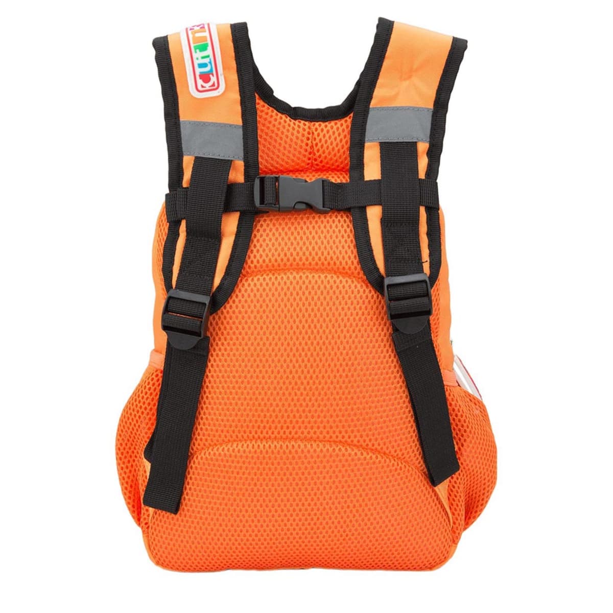 Mochila backpack escolar para niño marca Cutie Zoo, con figura de tigre, color naranja, mod. 1041015