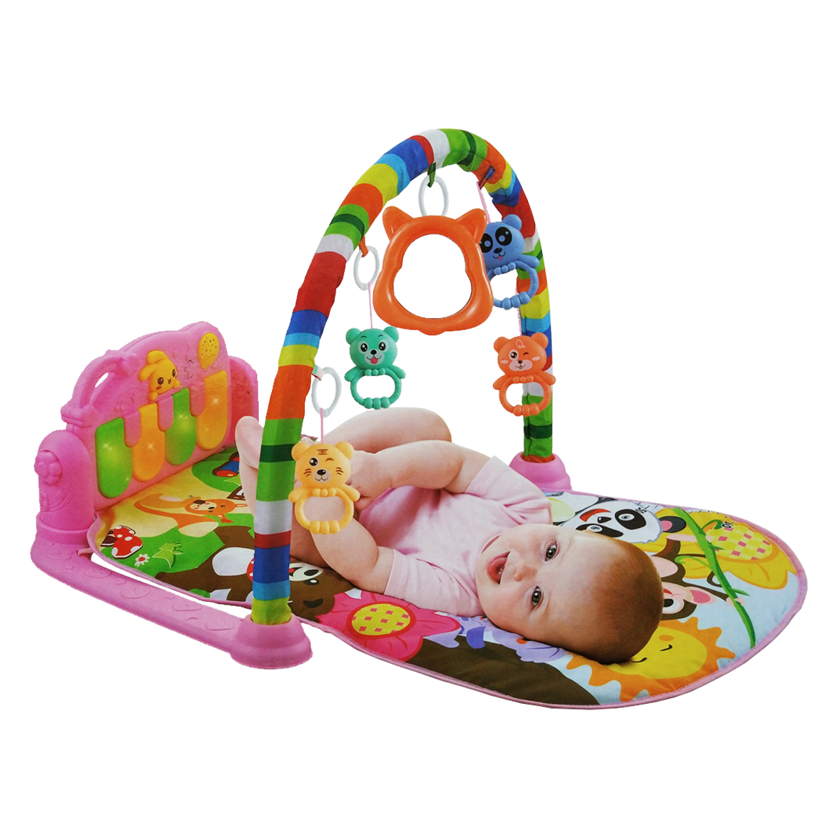 Gimnasio para bebe Multifuncional Harmony Musical Rosa