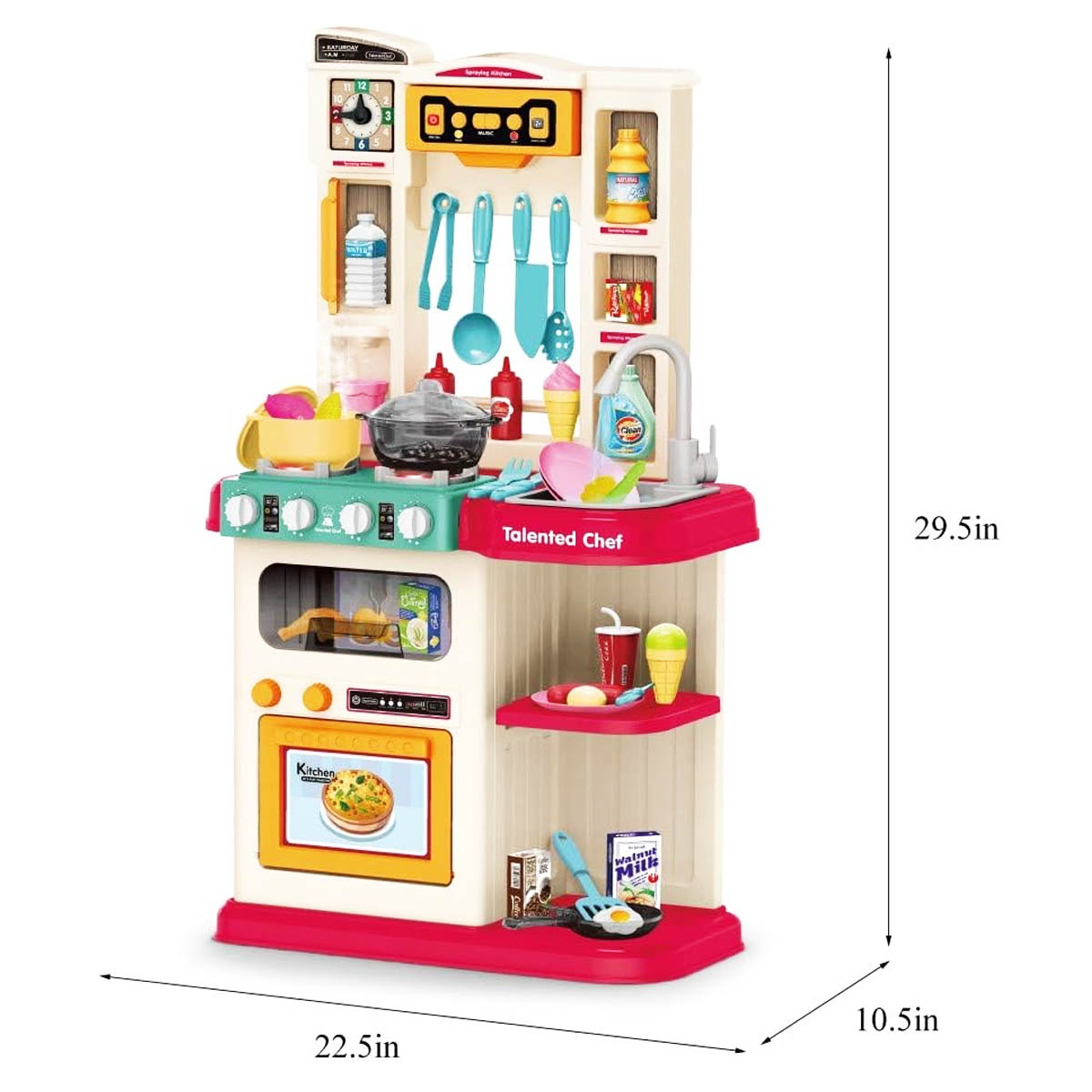 Juguete Cocinita Infantil  65pz Roja Little Chef