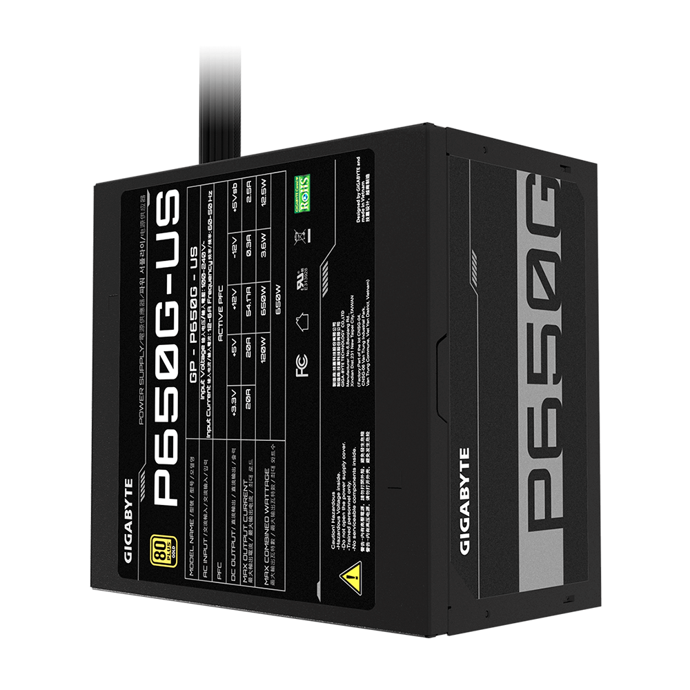 Fuente de poder Gigabyte P650G 650W 80+ Gold