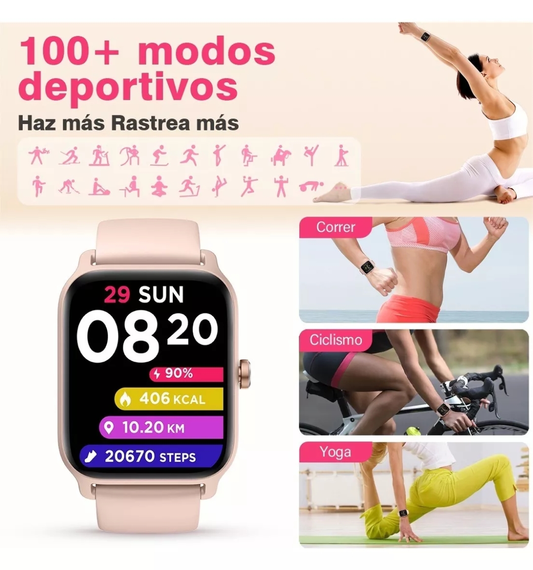 Smartwatch 1.8'' Reloj Inteligente Bluetooth Llamada Alexa