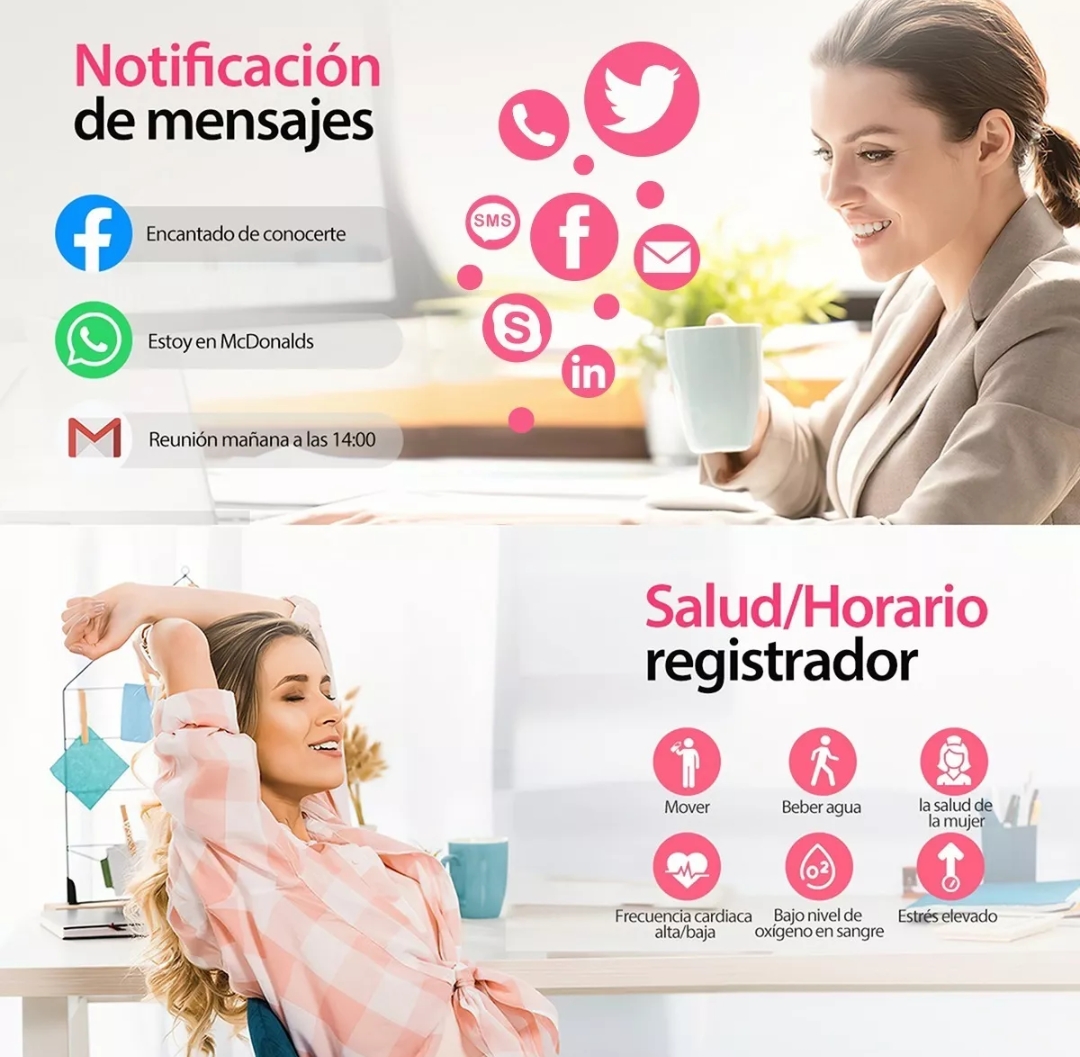 Smartwatch 1.8'' Reloj Inteligente Bluetooth Llamada Alexa