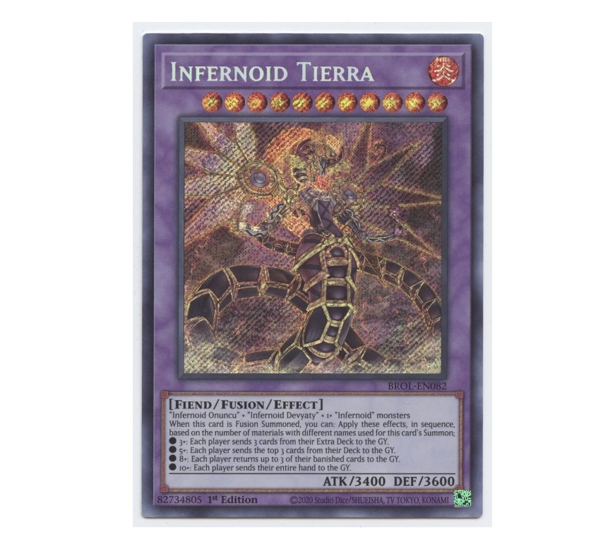Yugioh Infernoid Tierra Secret Rare 1st Edition - Konami
