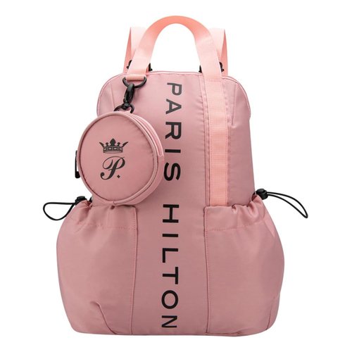 Mochila casual urbana de mujer color rosa, marca Paris Hilton