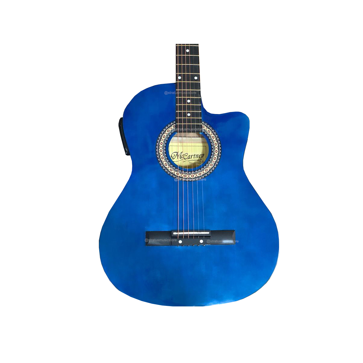 Guitarra Electroacústica McCartney Azul Con Cuerdas de Acero