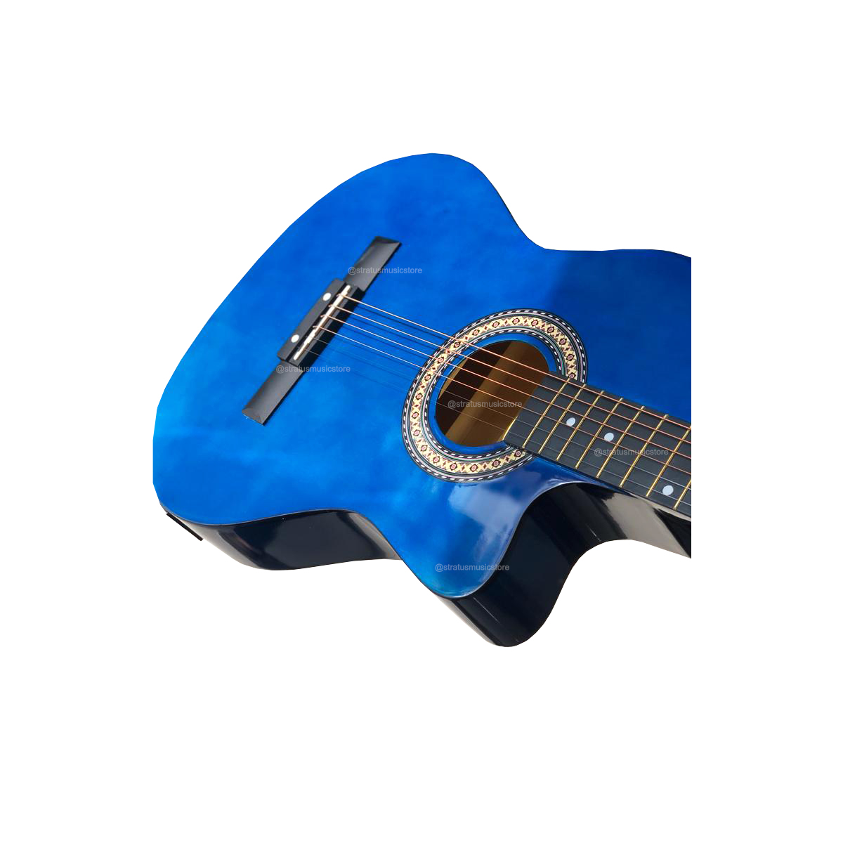 Guitarra Electroacústica McCartney Azul Con Cuerdas de Acero