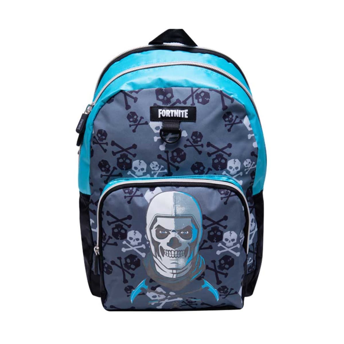 Mochila azul con gris y negro de Fortnite para niño, tipo backpack, mod. 942666