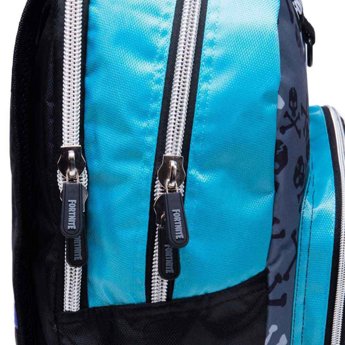 Mochila azul con gris y negro de Fortnite para niño, tipo backpack, mod. 942666