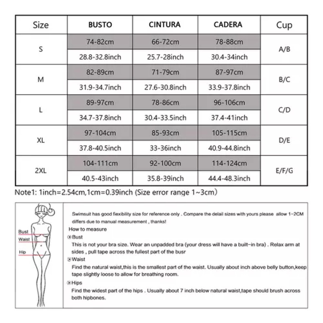 Juego De Traje De Baño Bikini Para Mujer Con Abrigo 3 Piezas Talla XL