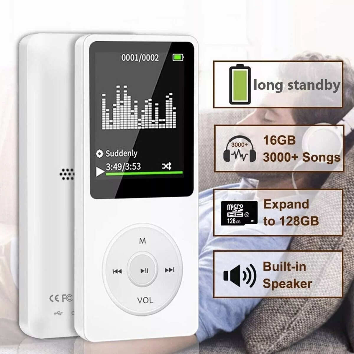 Reproductor Mp3 Mp4 Bluetooth Con Radio Y Grabadora
