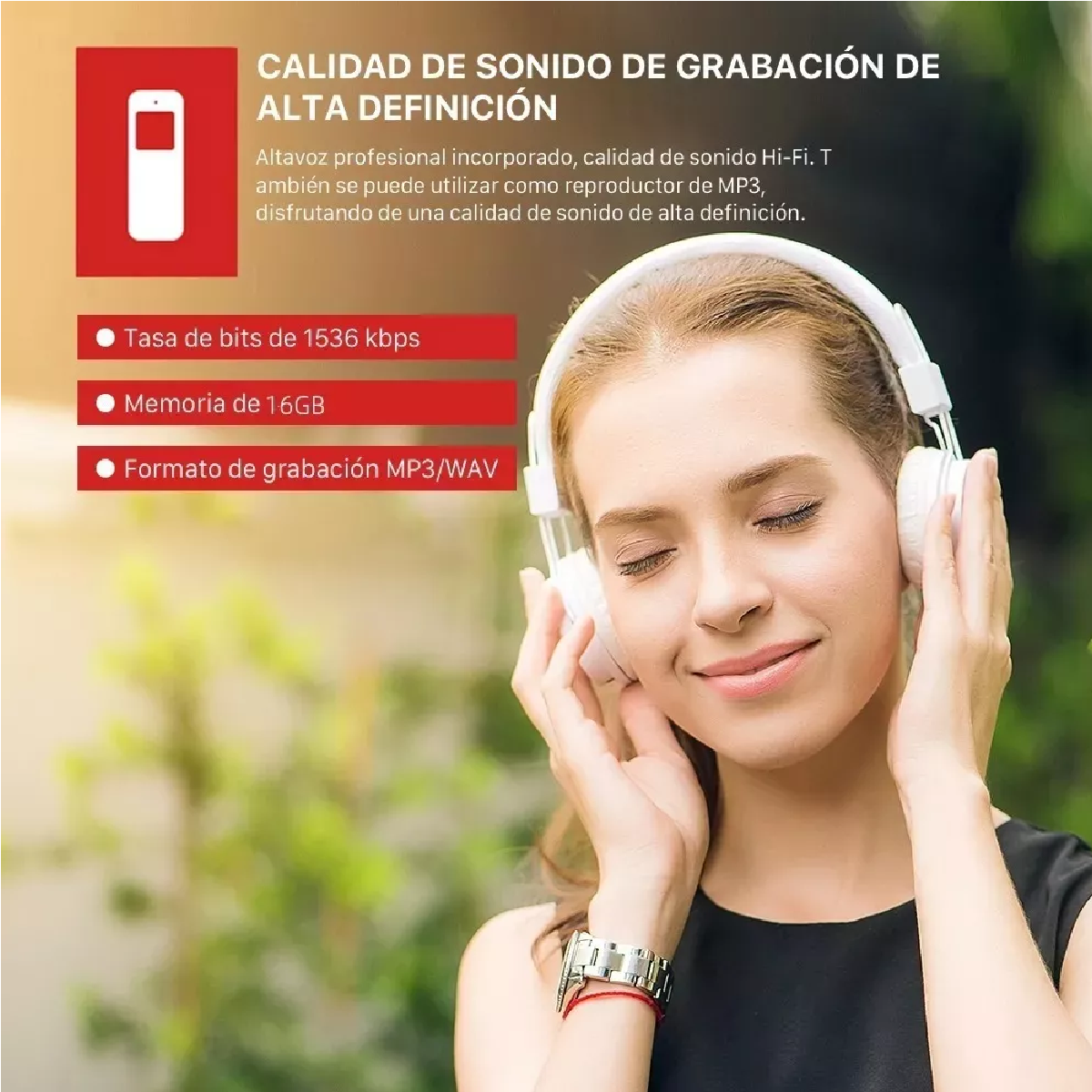 Grabadora De Voz Digital Portatil Sensor De Sonido 48 Horas