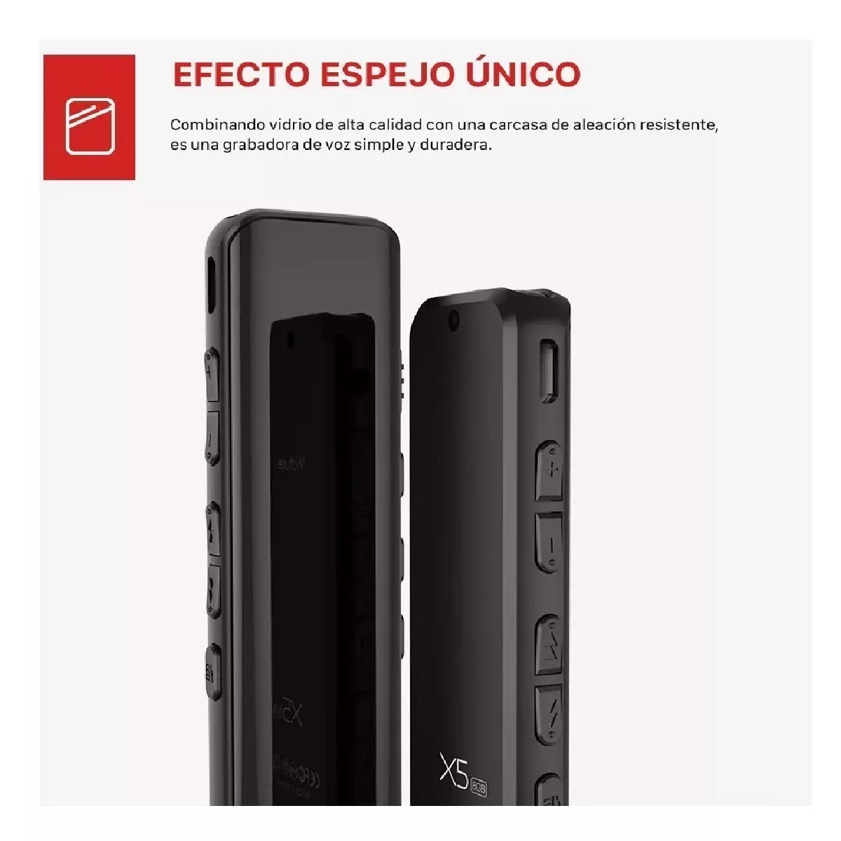 Grabadora De Voz Digital Portatil Sensor De Sonido 48 Horas