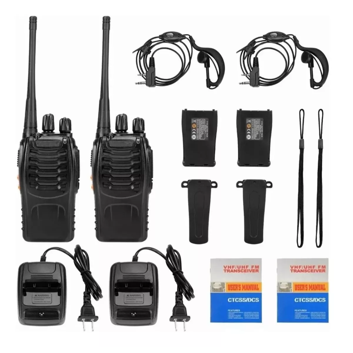 Pack Radios Walkie Talkie Recargable, Con Manos Libres