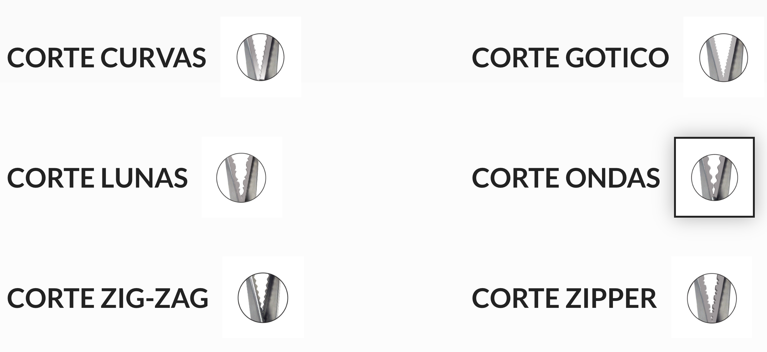 Tijeras Con Bordes Zigzag Ondas Zipper Lunas Gotico Curvas para manualidad DIY hogar oficina decoracion