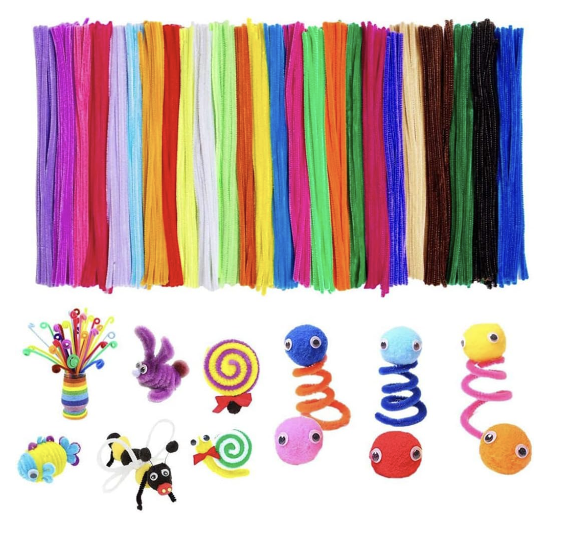 Chenille Limpiapipas Chenilla Manualidades Diy Mate 100Pzas varios colores